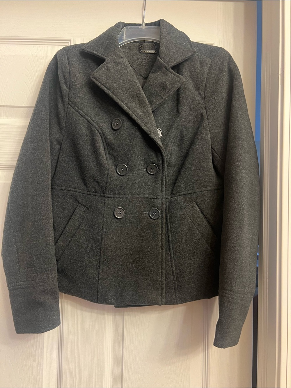 Apt. 9 Women's Double-Breasted Pea Coat - Dark Gray